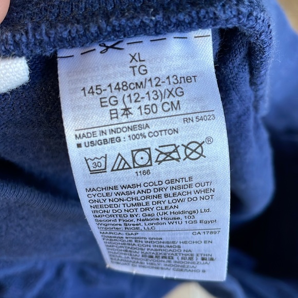 GAP KIDS Navy blue boys fleece jogger shorts SZ XL - Picture 6 of 7